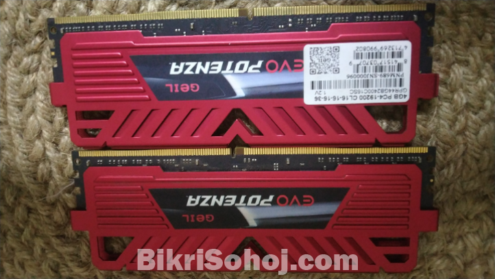 2x4gb DDR4 2400mhz ram